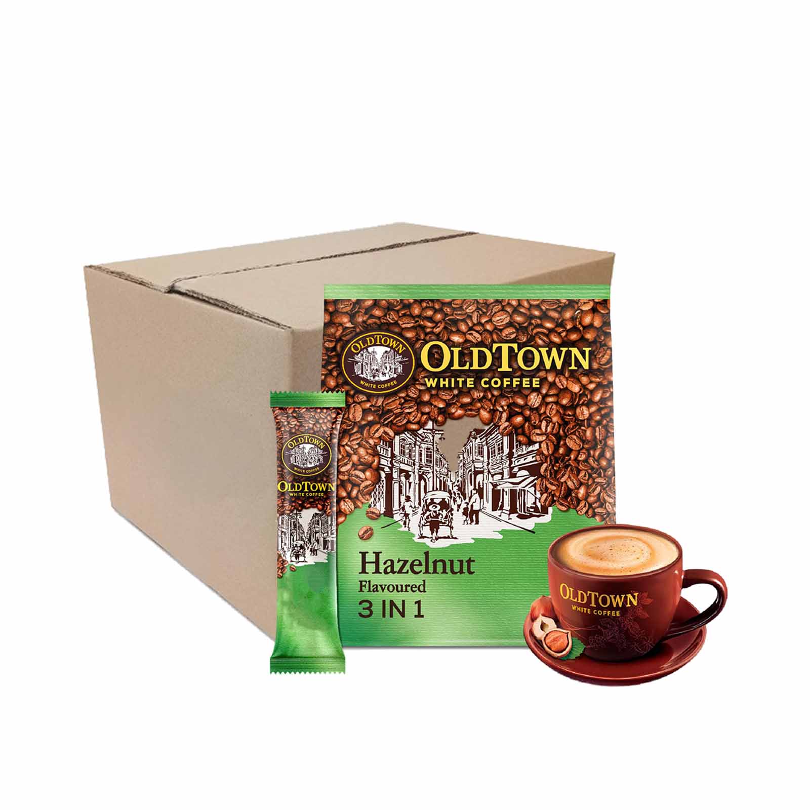 Old Town 3-in-1 Hazelnut Instant White Coffee 570g