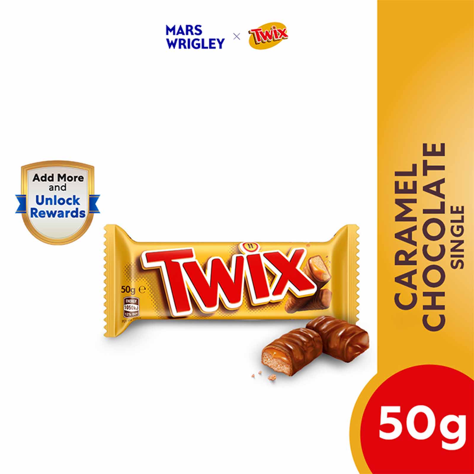 Twix Chocolate Bar 50g
