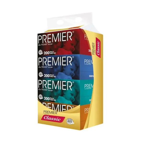 Premier Facial Tissues 200pcs x 4 (highest price)