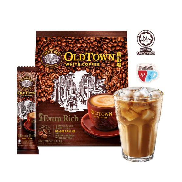 Old Town Extra Rich Instant 3 in 1 Premix White Coffee 31.6g x15 (highest price)