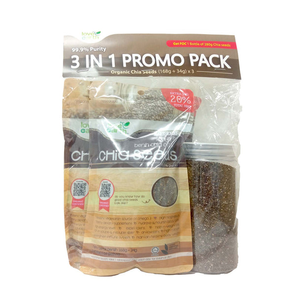Love Earth Organic Chia Seeds 168g x 3 (highest price)