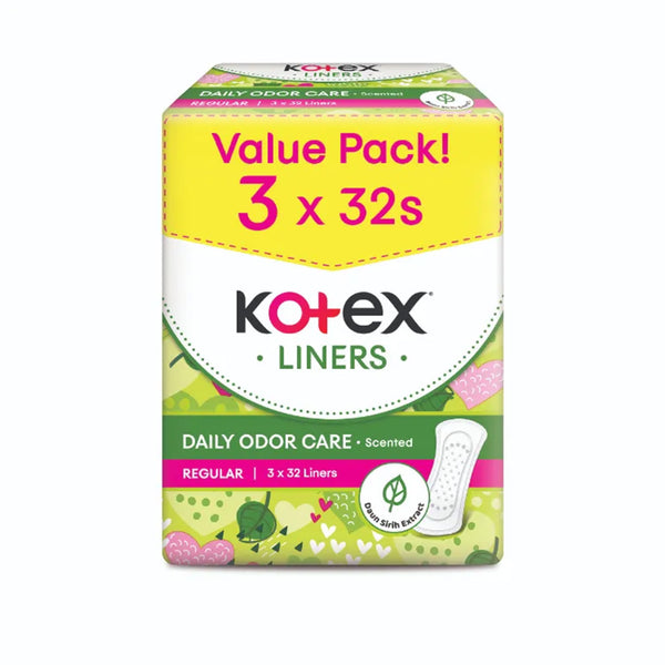 Kotex Fresh Liner Regular Daun Sirih 32pcs x 3