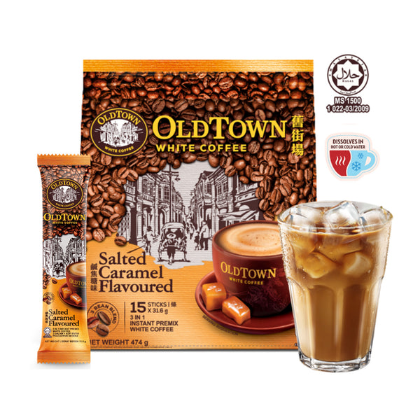 Old Town Salted Caramel Flavoured Instant 3 in 1 Premix White Coffee 31.6g x 15 (highest price)