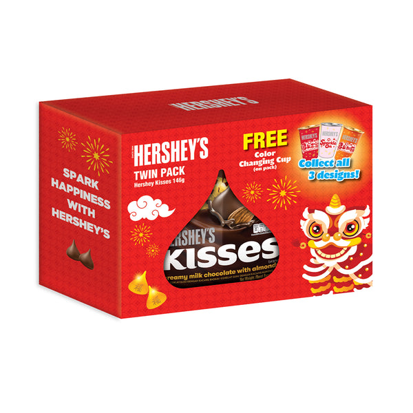 Hershey's Kisses Milk Choco with Almond Festive Pack 146g