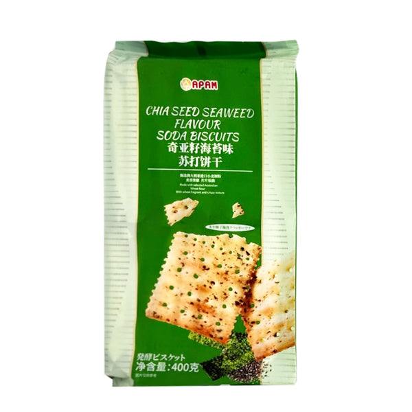 Apam Chia Seed Seaweed Flavor Soda Biscuits 400g (highest price)