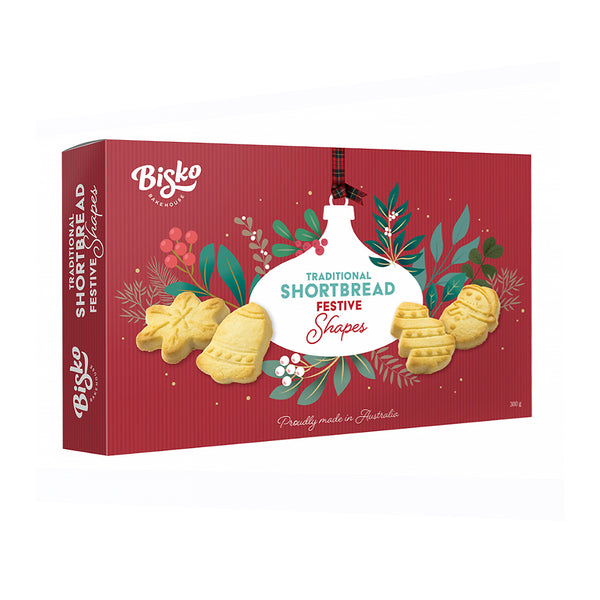 Bisko Bakehouse Traditional Shortbread Festive Shapes 300g