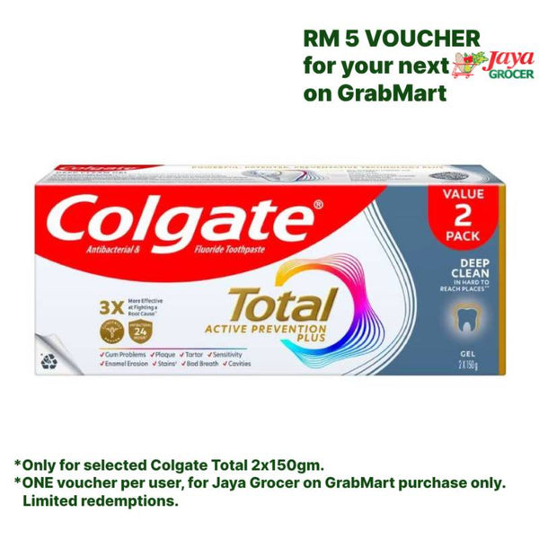 Colgate Total Deep Clean Toothpaste 150g x 2