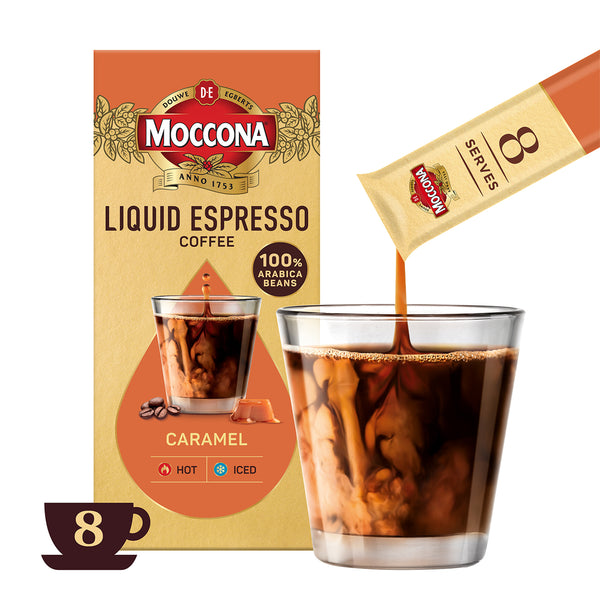 Moccona Liquid Espresso Caramel 20ml x 8