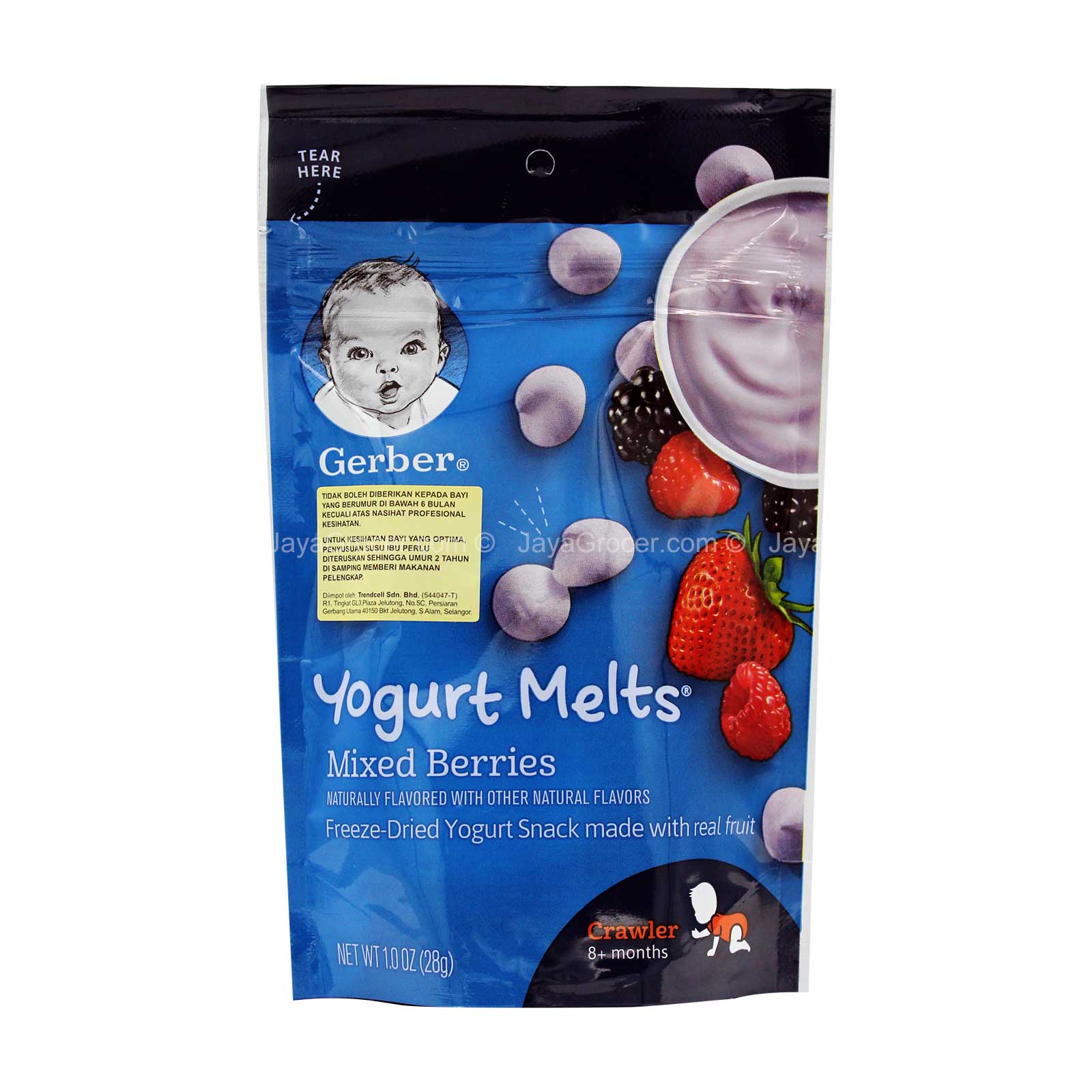 Gerber Yogurt Melts Mixed Berries Baby Snacks 28g