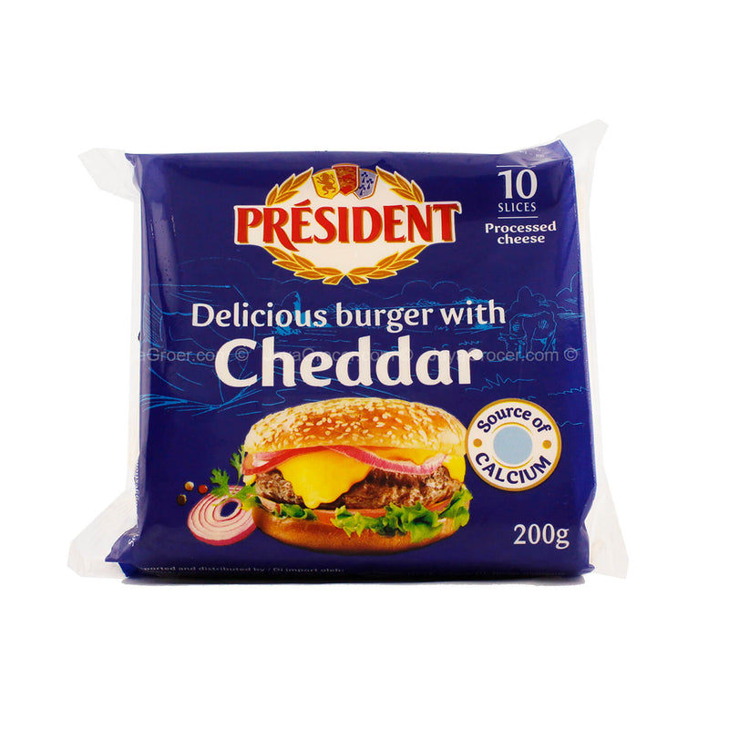 President Hamburger Sliced Cheese 200g