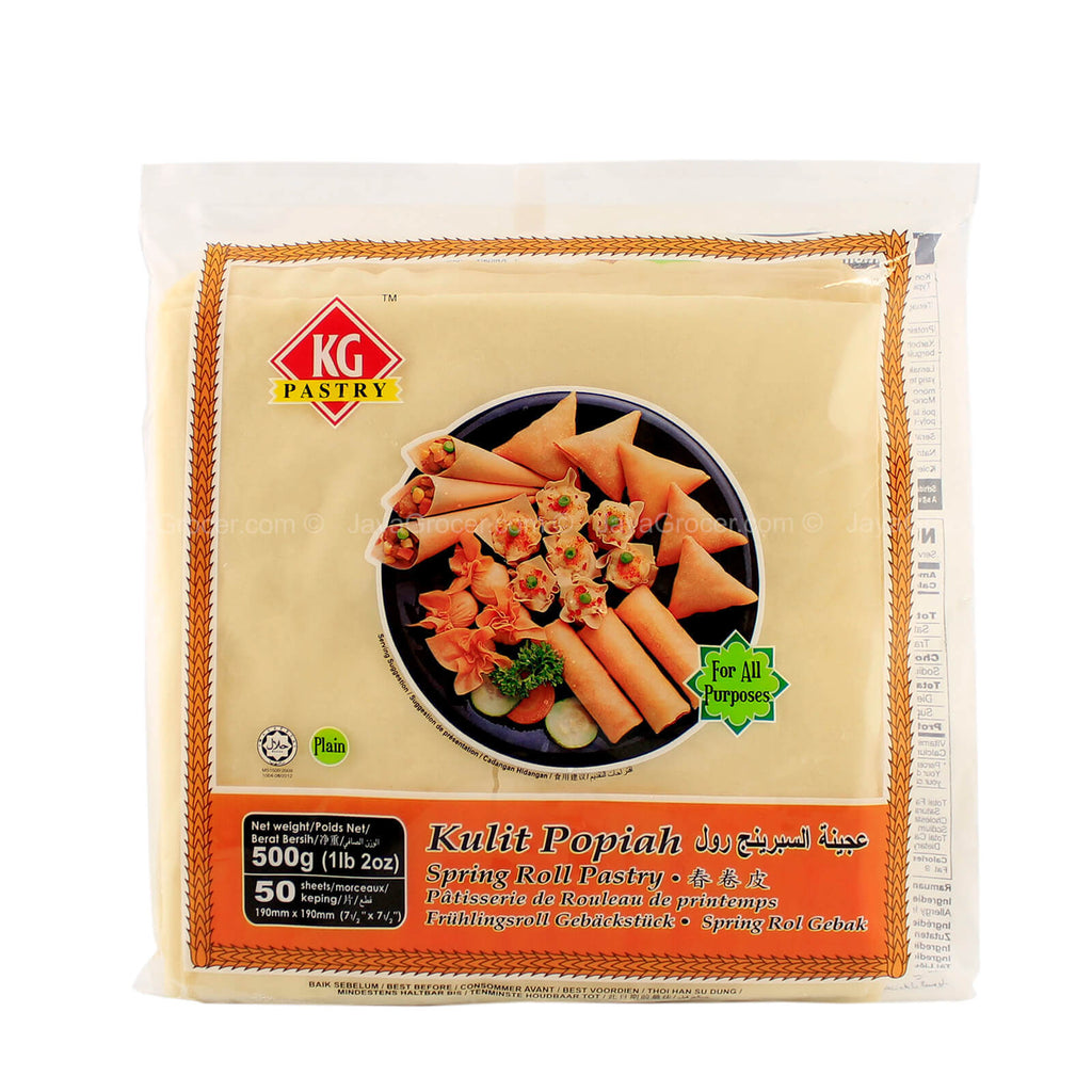 KG Pastry Spring Roll Pastry Plain 190mm x 190mm 500g