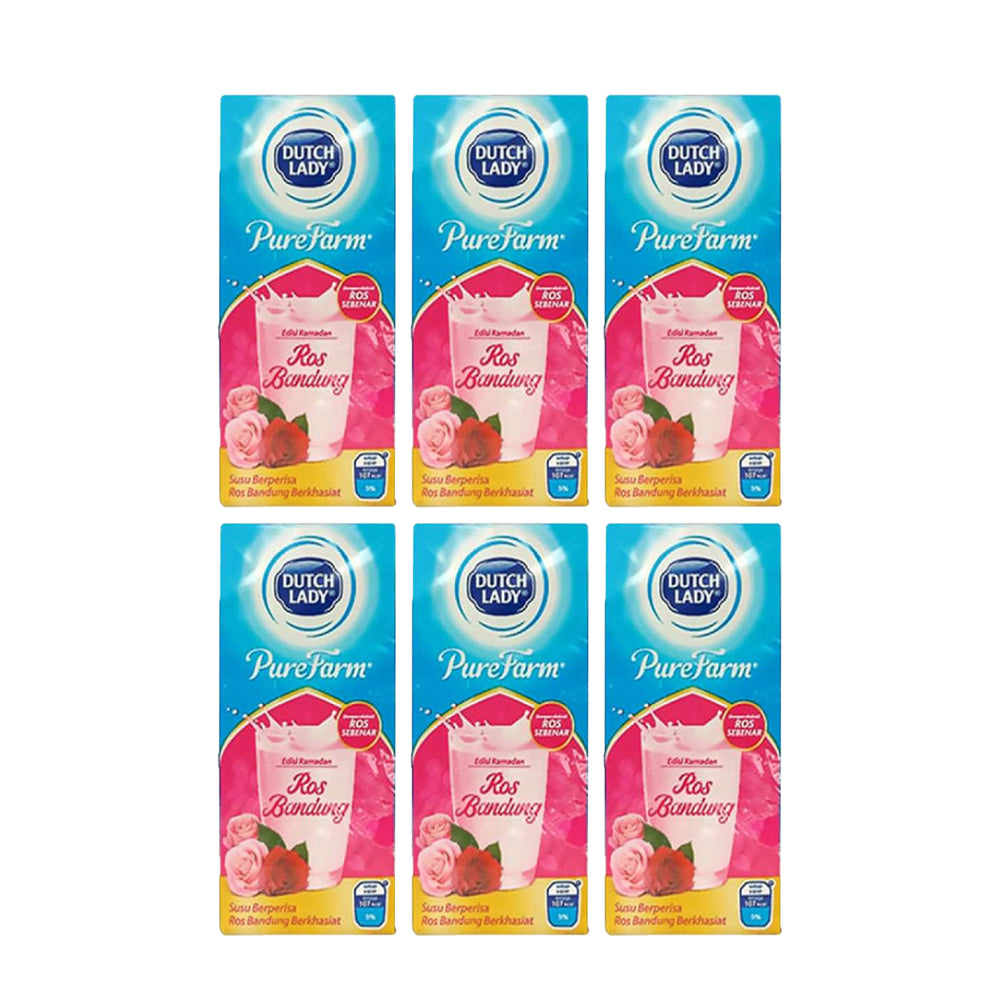 Dutch Lady Rose Bandung UHT Milk 200ml x 6