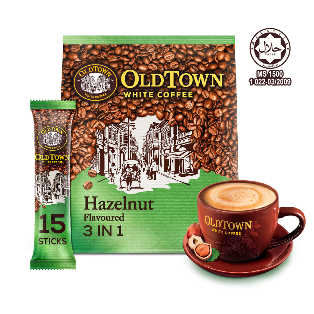 Old Town Hazelnut Flavoured Instant 3-in-1 Premix White Coffee 31.6g x 15