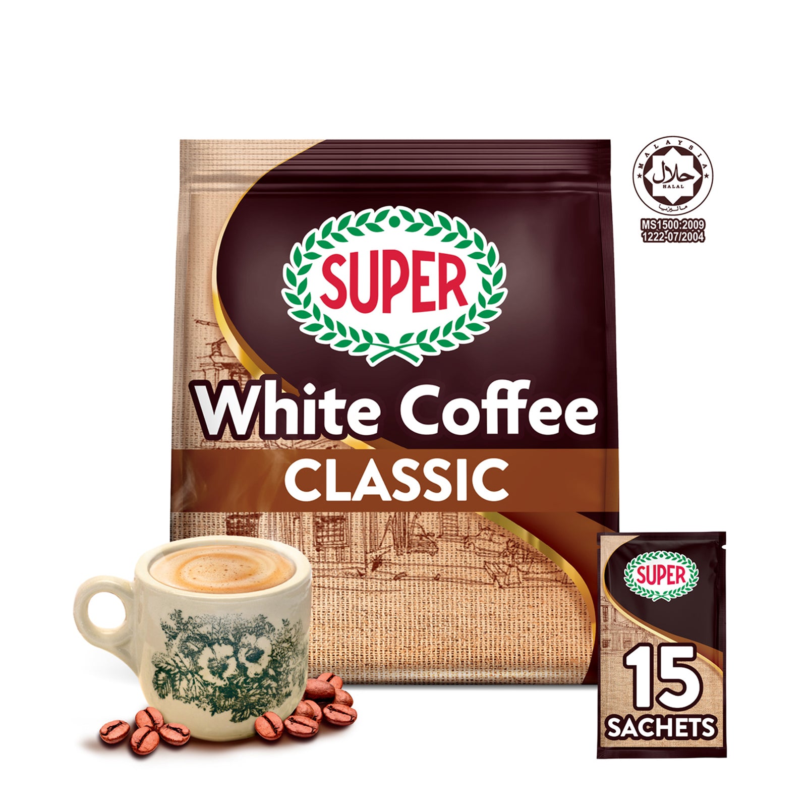 Super Charcoal 3 in 1 Roasted White Coffee 40g x 15