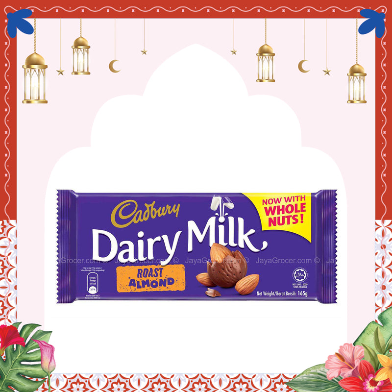 Cadbury Dairy Milk Roast Almond Chocolate Bar 130g