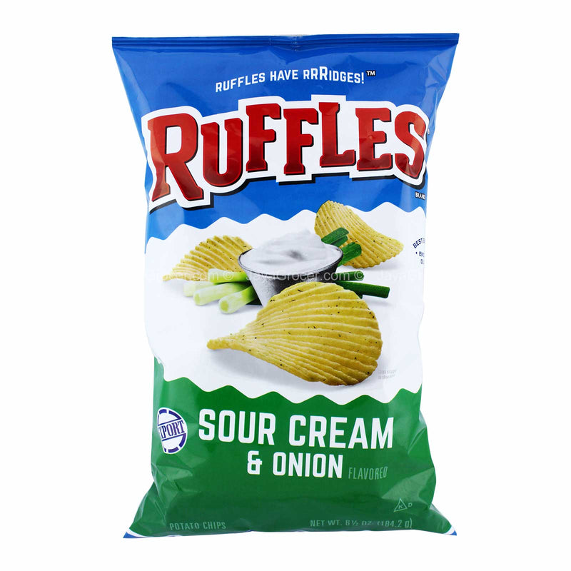 Ruffles Chips Sour Cream and Onion Potato Chips 184g