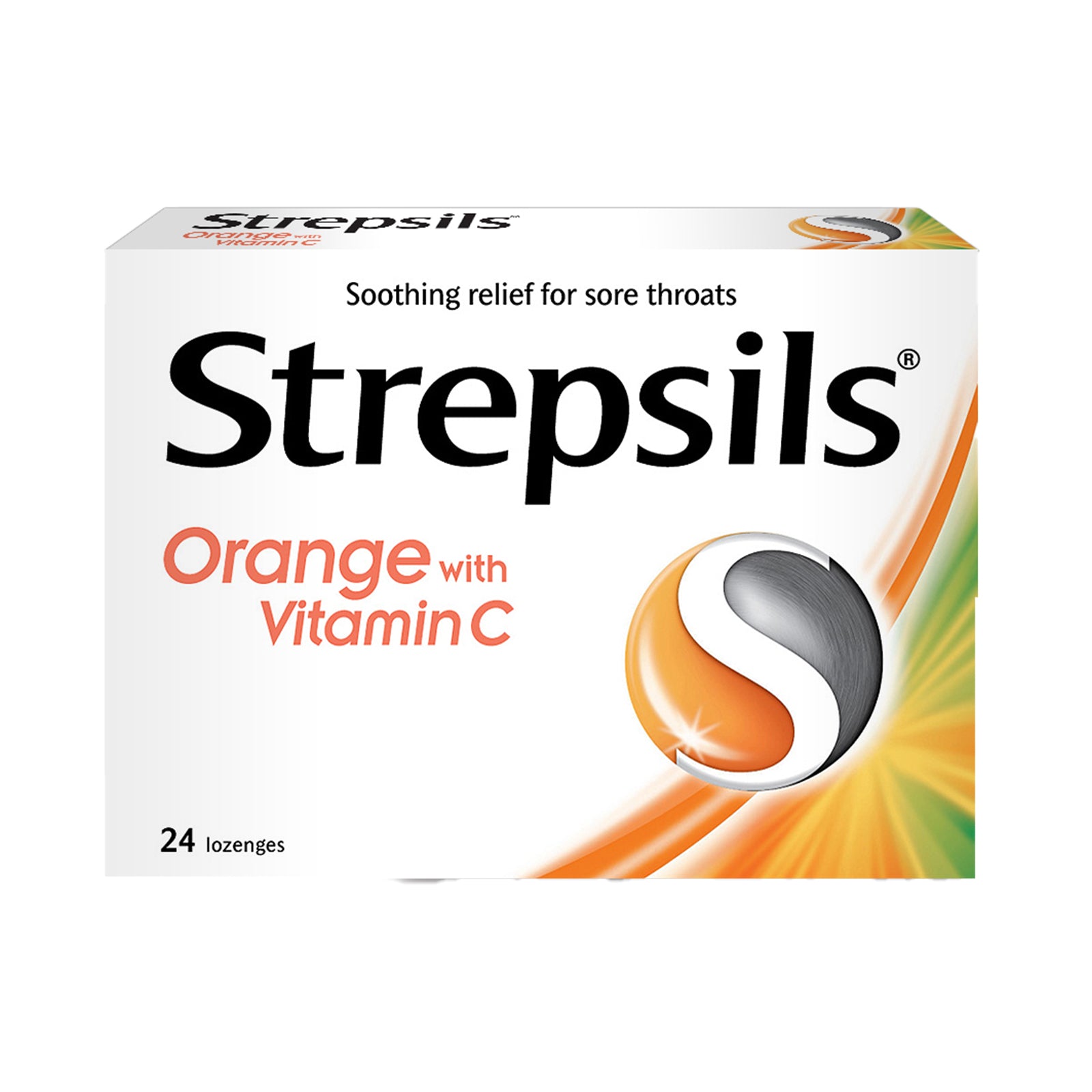 Strepsils Lozenges for Sore Throats Orange With Vitamin C 6pcs/pack