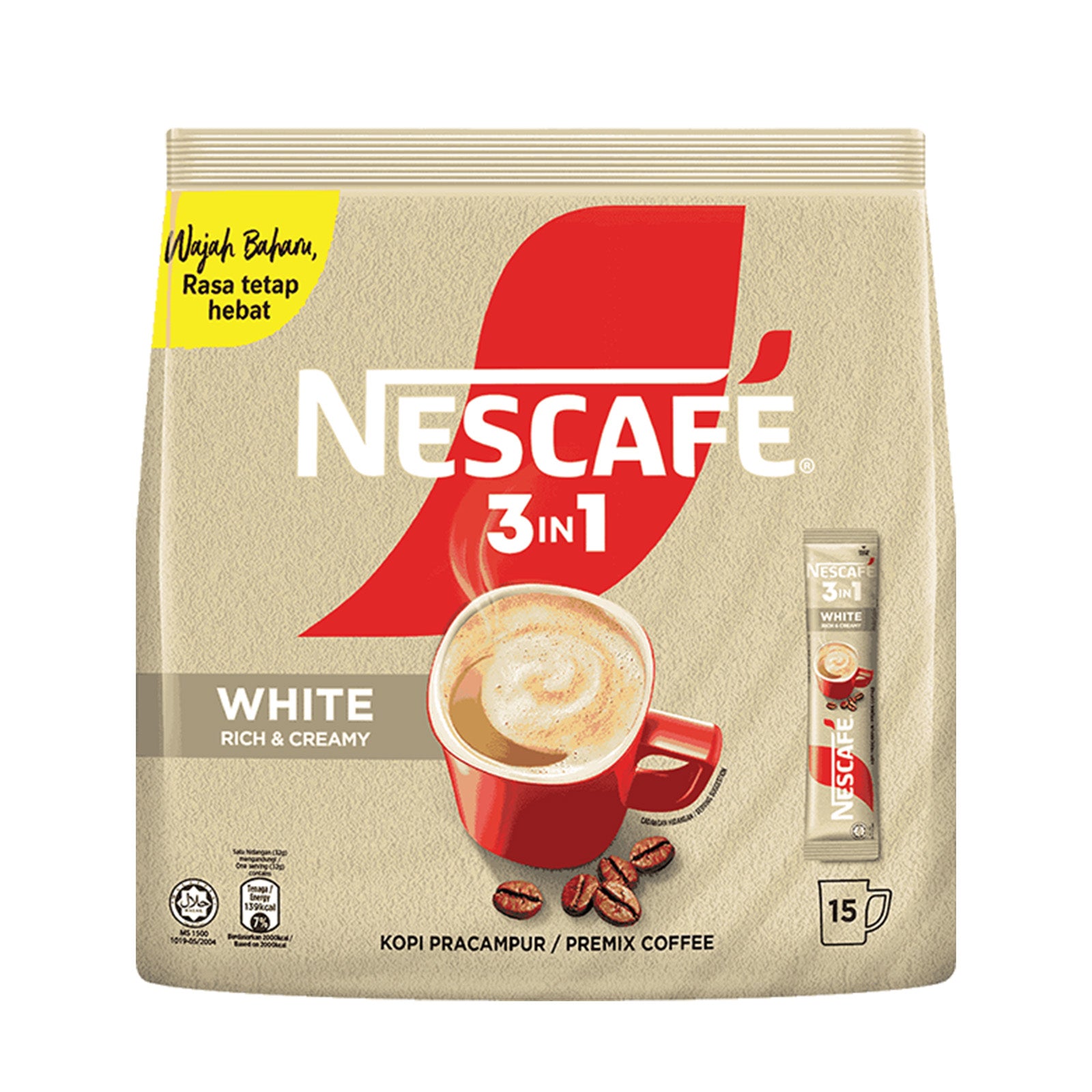 Nescafe 3 In 1 Instant White Coffee 32g x 15