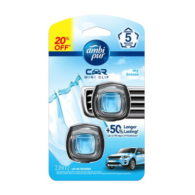 Ambi Pur Sky Breeze Vent Car Clips 2ml x 2