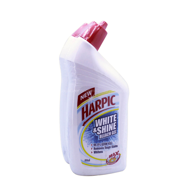 Harpic White and Shine Bleach Gel Toilet Cleaner 500ml x 2