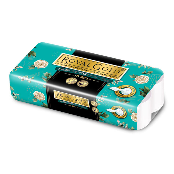 Royal Gold Luxurious Interleaf Bathroom Tissues 200pcs x 10 (highest price)