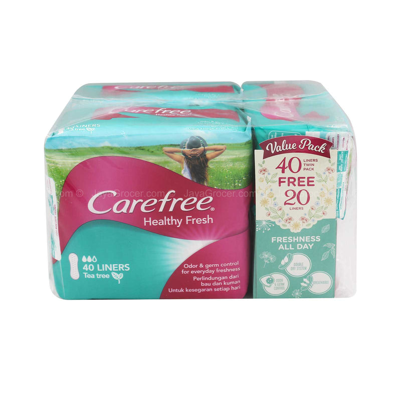 Carefree Healthy Fresh Super Dry Pantyliners 50pcs x 2