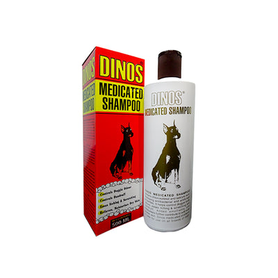 Dinos Medicated Dog Shampoo 480ml