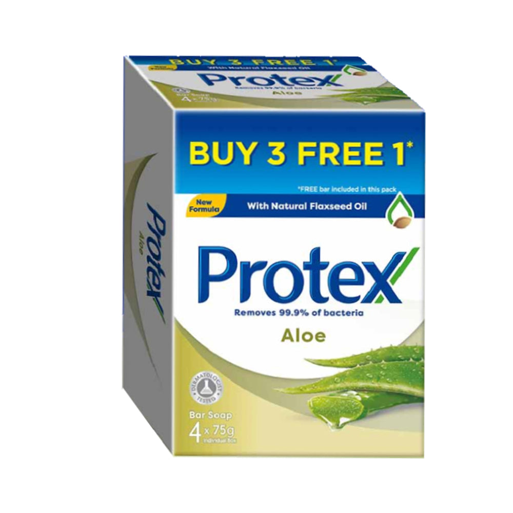 Protex Aloe Antibacterial Soap Bar 75g x 4