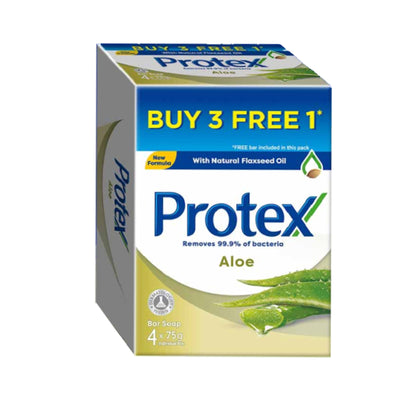 Protex Aloe Antibacterial Soap Bar 75g x 4