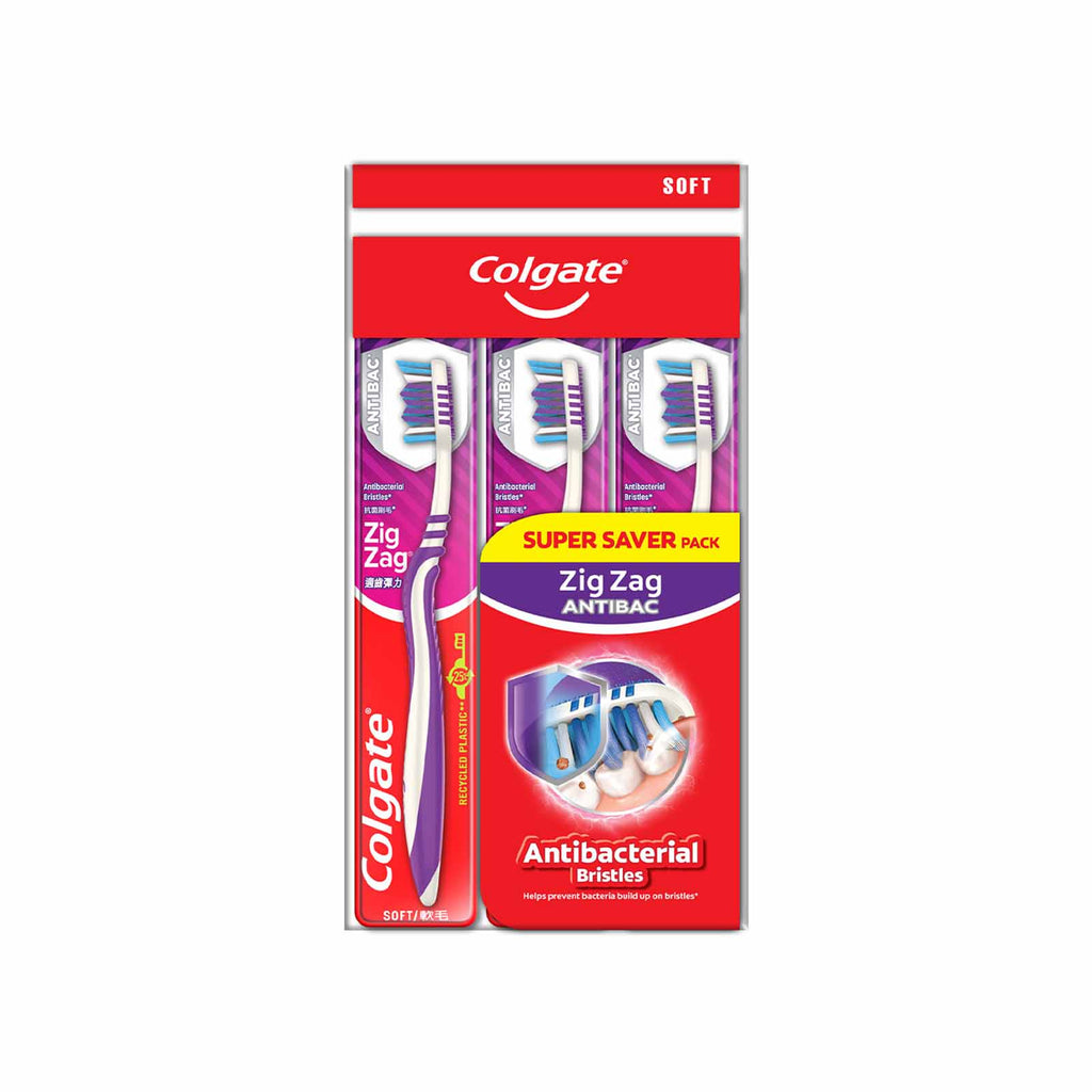 Colgate Zig Zag Plus Toothbrush (Soft) 2+1 1pack