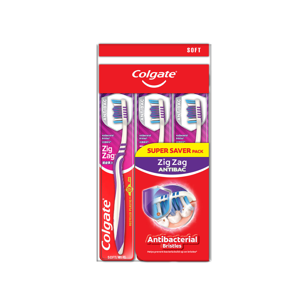 Colgate Zig Zag Plus Toothbrush (Soft) 2+1 1pack