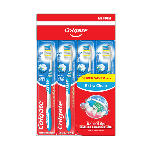Colgate Extra Clean Toothbrush (Medium) Buy 3 Free 1 1pack (highest price)