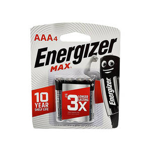 Energizer Max 1.5V AAA Alkaline Battery 4pcs/pack