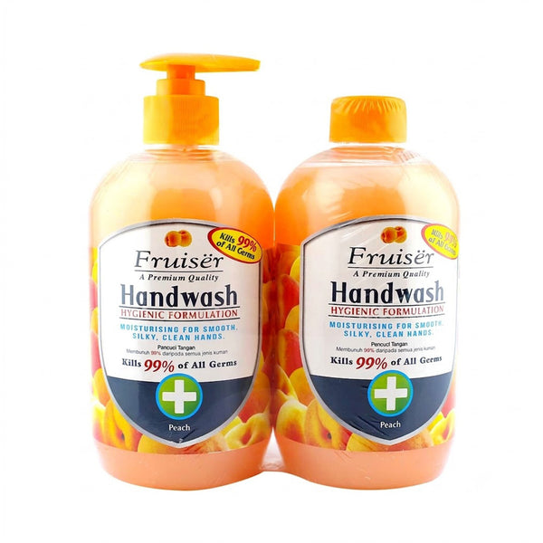 Fruiser Moisturising Hand Wash Peach 500ml x 2