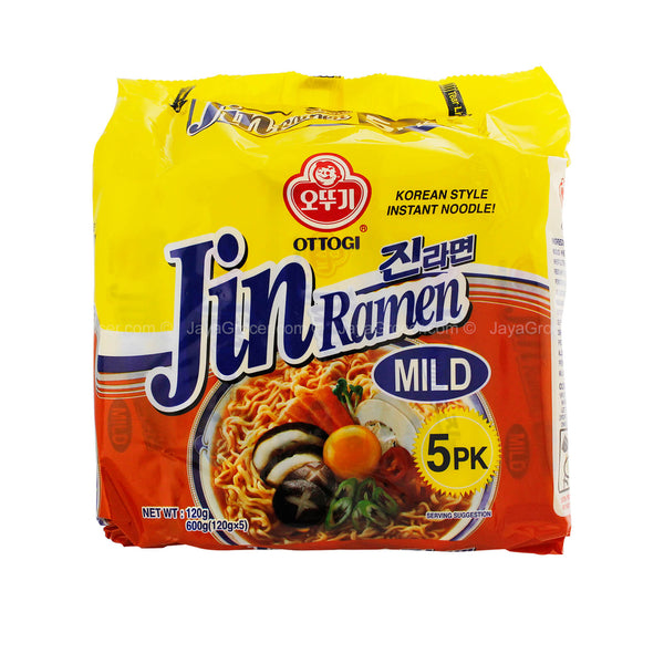 Ottogi Jin Ramen Instant Noodle (Mild) 120g x 5