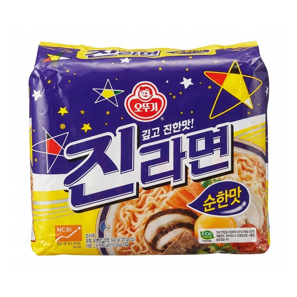 [NON-HALAL] Ottogi Jin Ramen Instant Noodle (Mild) 120g x 5 (highest price)