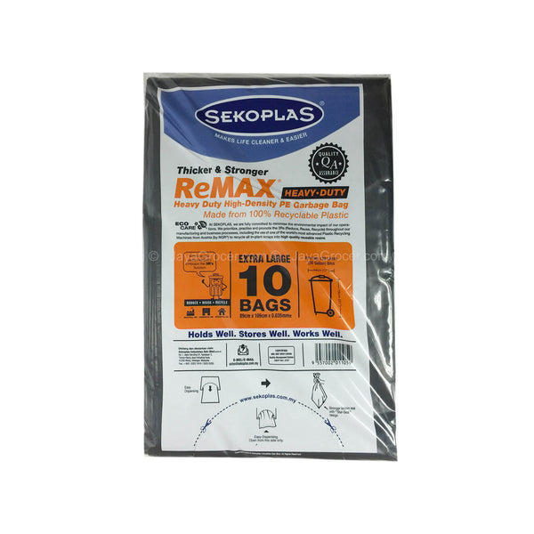 Sekoplas Remax Heavy Duty HDPE Garbage Bags XL 10pcs/pack (highest price)