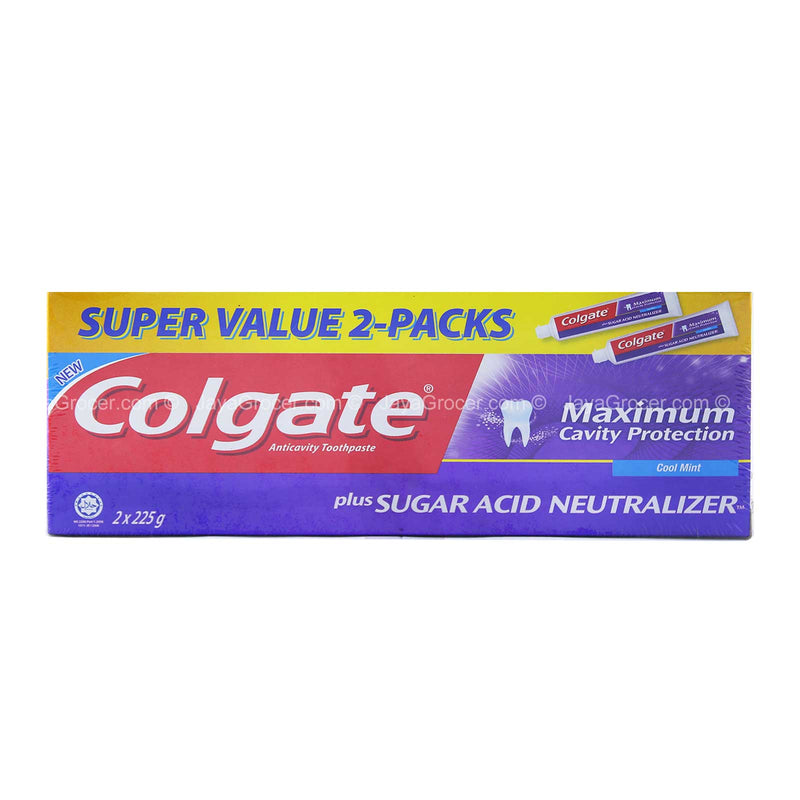 Colgate Sugar Acid Neutraliser Cool Mint Toothpaste 225g x 2