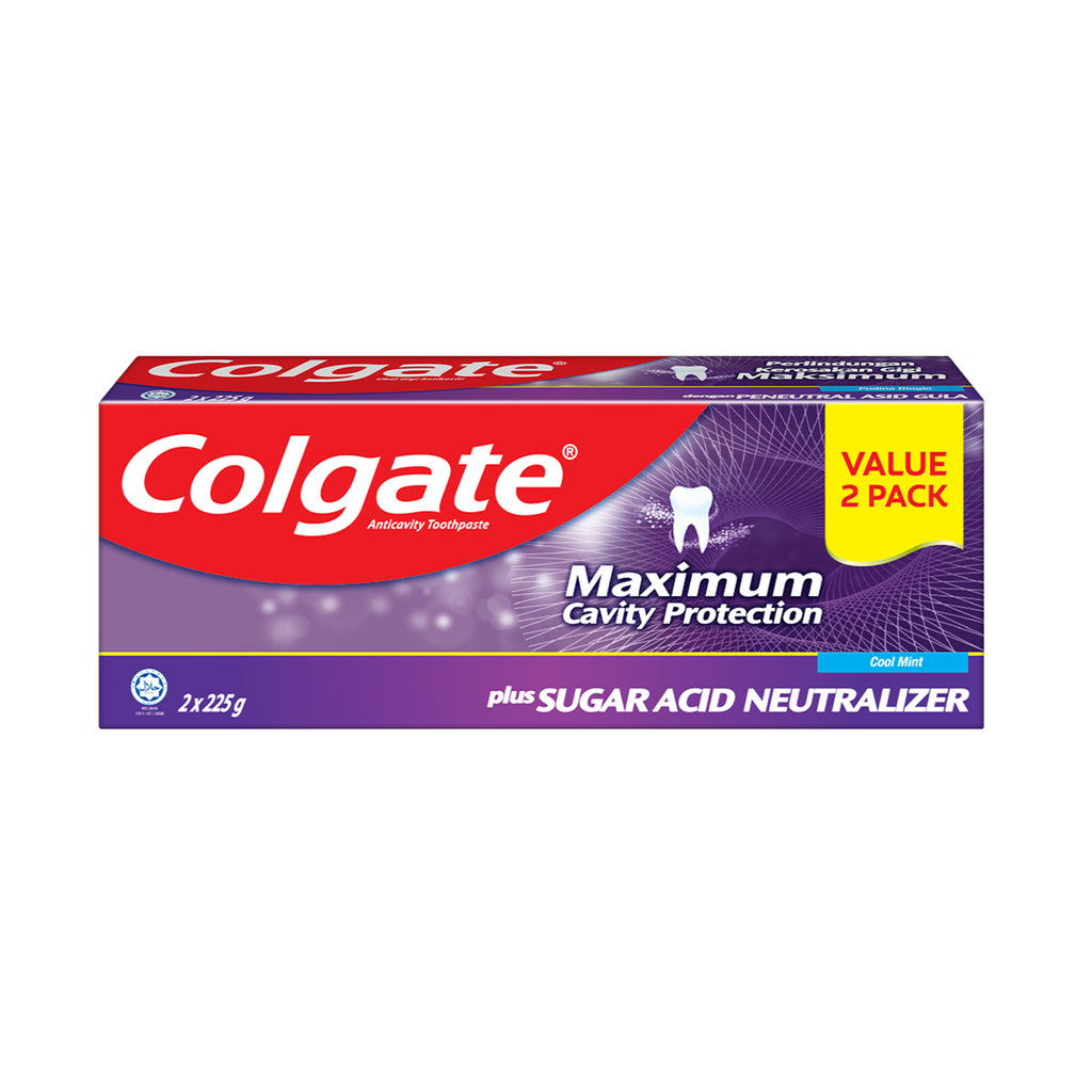 Colgate Sugar Acid Neutraliser Cool Mint Toothpaste 225g x 2