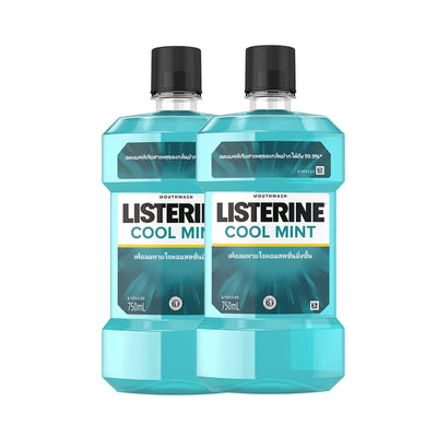 Listerine Cool Mint Mouthwash 750ml x 2