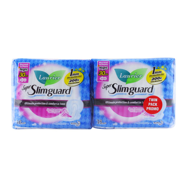 Laurier Super Slim Guard Night Twin Pack 30cm 16pcs x 2