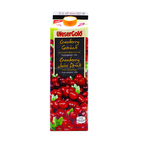 Weser Gold Cranberry Juice 1L (highest price)
