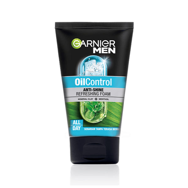 Garnier Men Turbo Light Oil Control Anti-Shine Brightening Cooling Foam 100ml