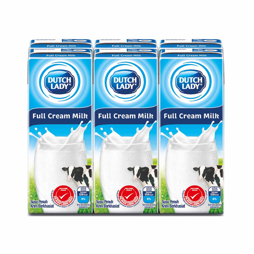 Dutch Lady UHT Full Cream Milk 200ml x 6