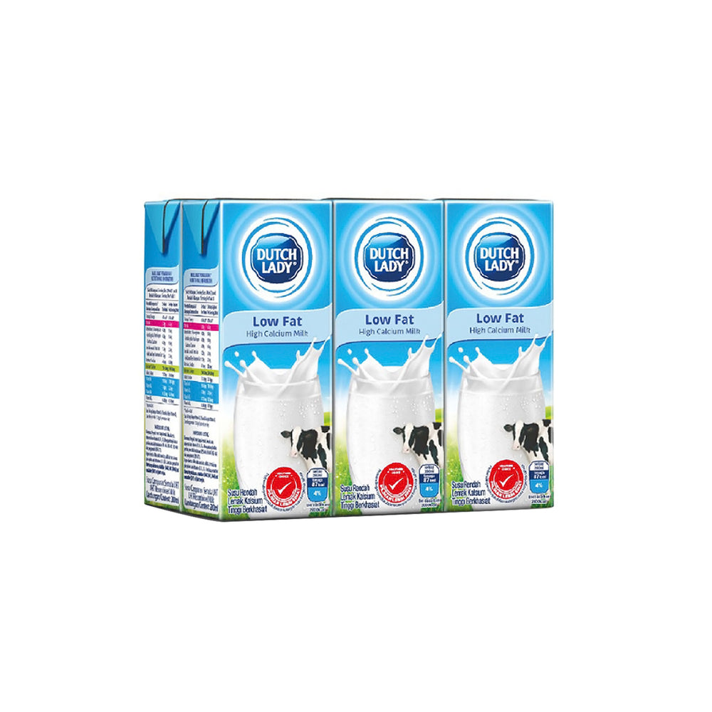 Dutch Lady Pure Farm Low Fat UHT Milk 200ml x 6