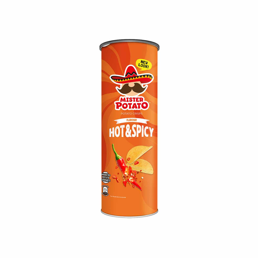 Mister Potato Hot and Spicy Flavour Potato Crisps 125g