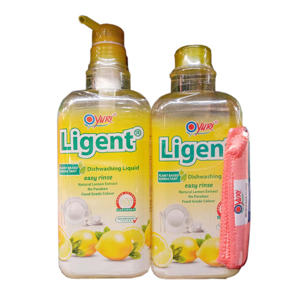 Yuri Ligent Anti-Bacterial Dishwashing Detergent Lemon 1L x 2 (highest price)