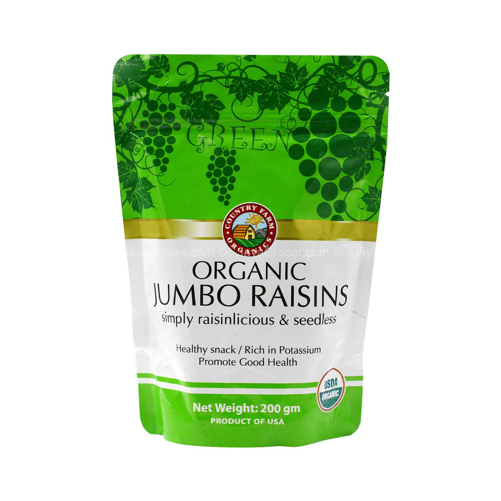 Country Farm Organic Green Raisin Pouch 200g