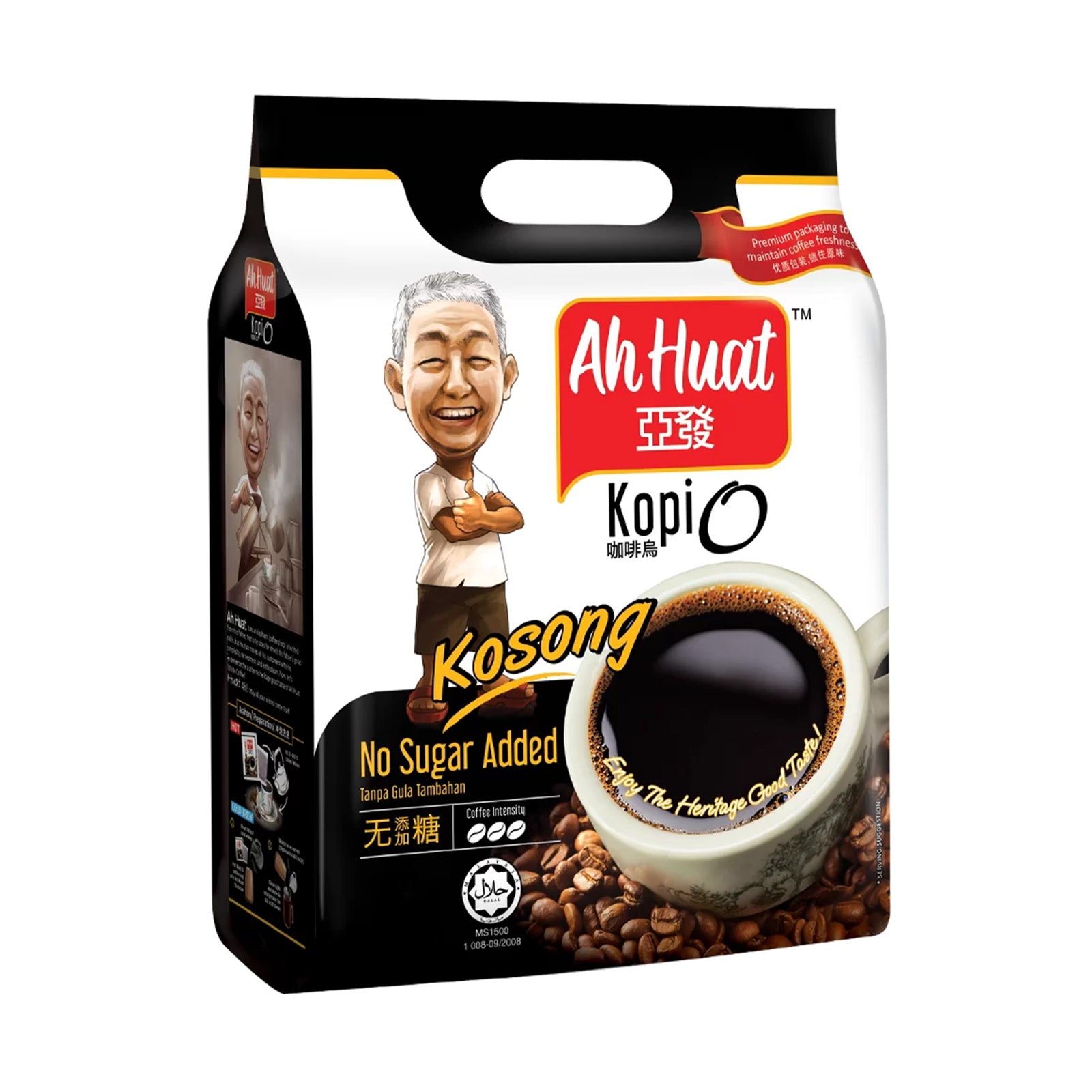Ah Huat Kopi O No Sugar Instant Coffee 10g x 18
