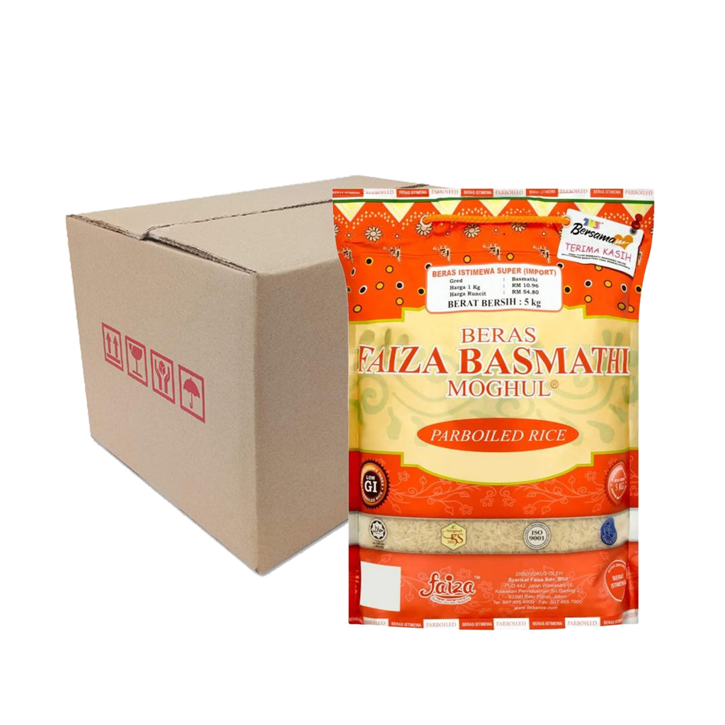 Beras Faiza Basmathi Moghul Parboiled Rice 5kg